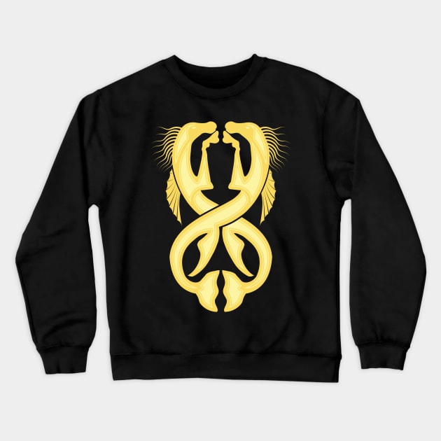 Pictish Seahorse Crewneck Sweatshirt by Wareham Spirals